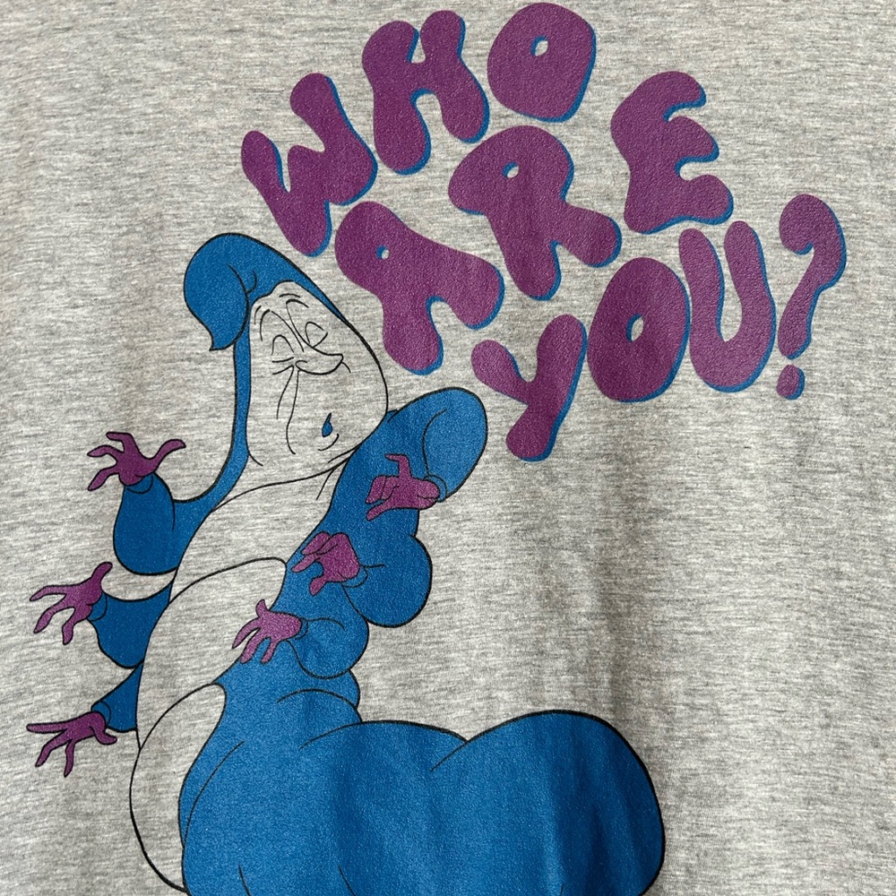 Disney Alice in Wonderland Heimlich tee-gray blue purple XL